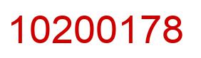 Number 10200178 red image