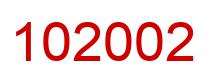 Number 102002 red image