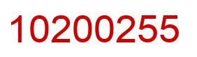 Number 10200255 red image