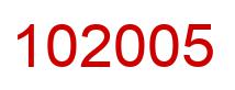 Number 102005 red image