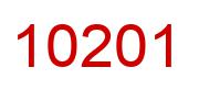 Number 10201 red image