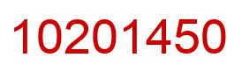 Number 10201450 red image