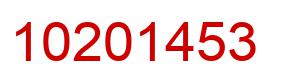 Number 10201453 red image