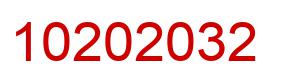 Number 10202032 red image
