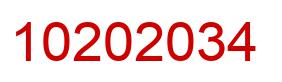 Number 10202034 red image