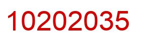 Number 10202035 red image
