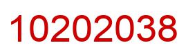 Number 10202038 red image