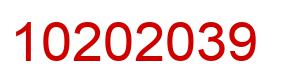 Number 10202039 red image