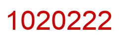 Number 1020222 red image