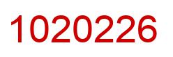 Number 1020226 red image