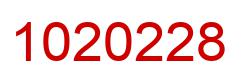 Number 1020228 red image