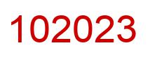 Number 102023 red image