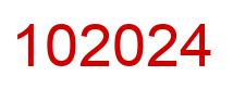 Number 102024 red image