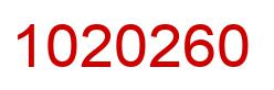 Number 1020260 red image