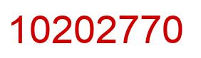 Number 10202770 red image