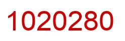 Number 1020280 red image