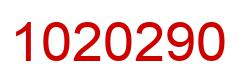Number 1020290 red image