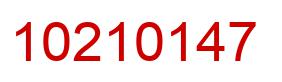 Number 10210147 red image