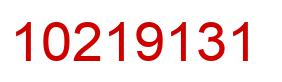 Number 10219131 red image