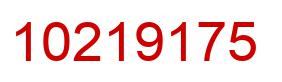 Number 10219175 red image