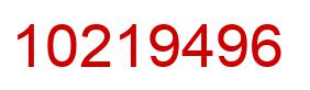Number 10219496 red image