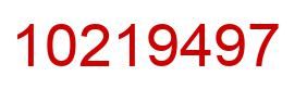 Number 10219497 red image