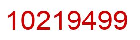 Number 10219499 red image