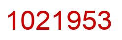 Number 1021953 red image
