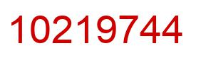 Number 10219744 red image
