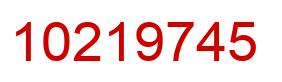 Number 10219745 red image