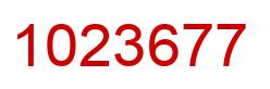 Number 1023677 red image