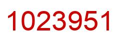 Número 1023951 imagen rojo