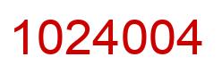 Número 1024004 imagen rojo