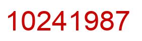 Número 10241987 imagen rojo