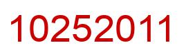Number 10252011 red image
