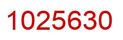 Número 1025630 imagen rojo
