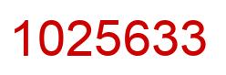 Number 1025633 red image
