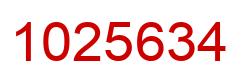 Número 1025634 imagen rojo