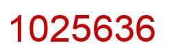 Número 1025636 imagen rojo