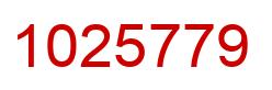 Number 1025779 red image