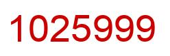 Número 1025999 imagen rojo