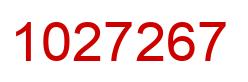 Number 1027267 red image