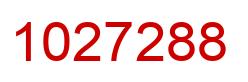 Number 1027288 red image
