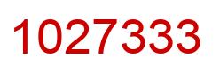 Number 1027333 red image