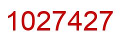 Number 1027427 red image