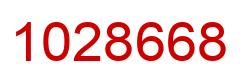 Number 1028668 red image
