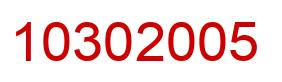 Number 10302005 red image