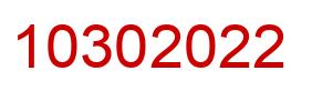 Number 10302022 red image