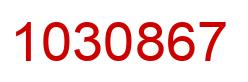 Number 1030867 red image