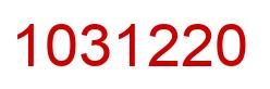 Número 1031220 imagen rojo